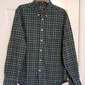 Eddie Bauer Men's Button Down Plaid Large